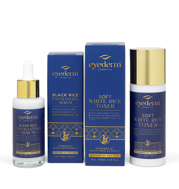 Black Rice Exfoliating Serum + Soft White Rice Toner